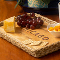 Custom City Charcuterie Cheese Cutting Board Personalized Handmade Wicker Serving Tray