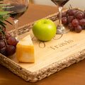 Personalized  Wicker Serving Tray Charcuterie Cheese Cutting Board Custom Engraved Gift Wedding Anniversary