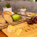 Personalized Wicker Serving Tray Charcuterie Cheese Cutting Board Custom Engraved Wedding Anniversary Gift