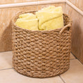 Wholestory Collective Handwoven Wicker Banana Leaf Floor Basket with Handles