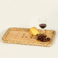 Personalized Wicker Serving Tray Charcuterie Cheese Cutting Board Custom Engraved Wedding Anniversary Gift