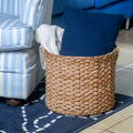 Wholestory Collective Handwoven Wicker Banana Leaf Floor Basket with Handles