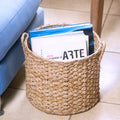 Wholestory Collective Handwoven Wicker Banana Leaf Floor Basket with Handles