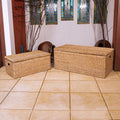 Wicker Storage Trunk Bench