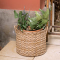 Wholestory Collective Handwoven Wicker Banana Leaf Floor Basket with Handles