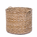 Wholestory Collective Handwoven Wicker Banana Leaf Floor Basket with Handles