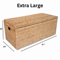 Wicker Storage Trunk Bench