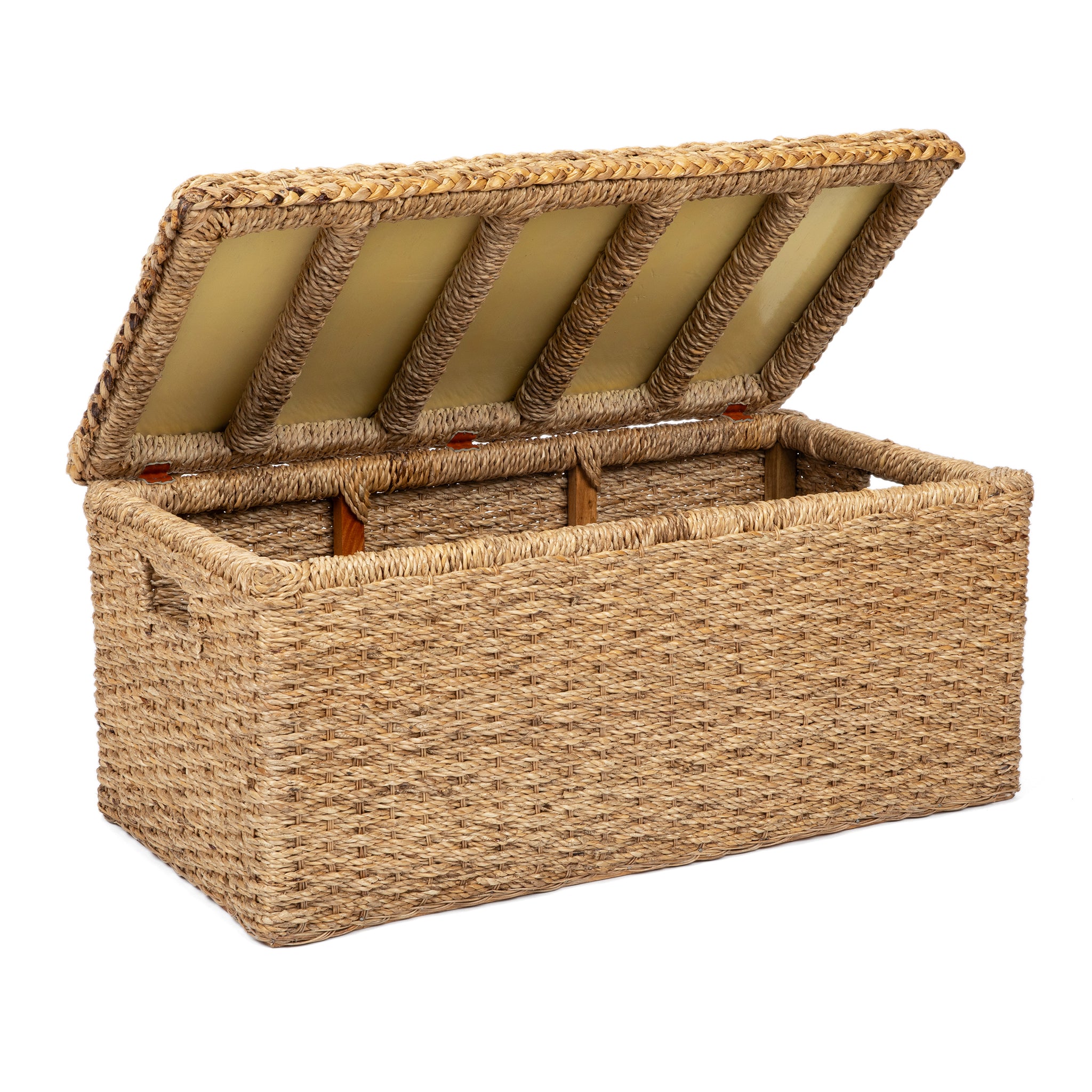 Storage Basket with Lid, Rattan-Style Storage Trunk deals big