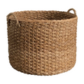 Wholestory Collective Handwoven Wicker Banana Leaf Floor Basket with Handles